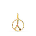 18K HOROSCOPO ORO AMARILLO CANCER CONSTELACIONES CIRCONITA 12 MM