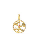 18K HOROSCOPO ORO AMARILLO SAGITARIO CONSTELACIONES CIRCONITA 12 MM