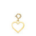 18K COLGANTE ORO AMARILLO CORAZON 11 X 10 MM CON REASA DE 4.5 MM  C. AMOR