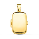 18K COLGANTE ORO AMARILLO GUARDAPELO DIJE  PORTAFOTOS  OVAL LISO 25X20 MM