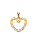 18K COLGANTE ORO AMARILLO CORAZON CERCO CON CIRCONITA 16X14,5 MM C. AMOR