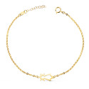 18K PULSERA ORO AMARILLO SILUETA VIRGEN PILAR 15X6 MM. LARGO: 17-3 CM