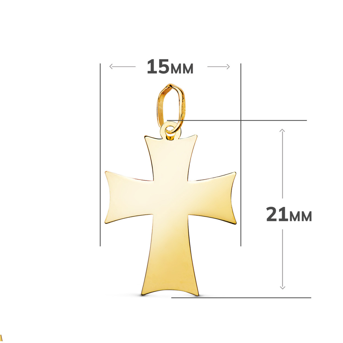 18K COLGANTE ORO AMARILLO CRUZ DE LA ORDEN TEUTONICA EN BRILLO. MEDIDA: 21 X 15 MM