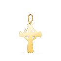 18K COLGANTE ORO AMARILLO CRUZ CELTA EN BRILLO. MEDIDA: 22 X 14,5 MM