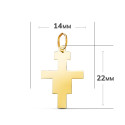 18K COLGANTE ORO AMARILLO CRUZ DE SAN DAMIAN EN BRILLO. MEDIDA: 22 X 14 MM
