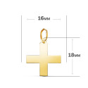 18K COLGANTE ORO AMARILLO CRUZ GRIEGA EN BRILLO. MEDIDA: 18 X 16 MM