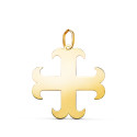 18K COLGANTE ORO AMARILLO CRUZ ANCLADA EN BRILLO. MEDIDA: 21 X 20 MM