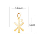 18K COLGANTE ORO AMARILLO CRUZ CRISMON EN BRILLO. MEDIDA: 18 X 11,5 MM