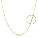 18K CADENA MACIZA ORO AMARILLO DIAMANTADA MACIZA 45CM 2 MM