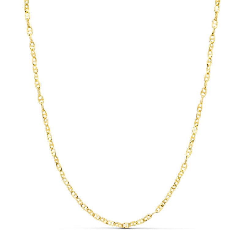 18K CADENA ORO AMARILLO ANCLA HUECA LARGO 50CM ANCHO 2 MM