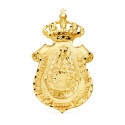 18K COLGANTE ORO AMARILLO ESCUDO V. DEL ROCIO HUELVA 46X25 MM