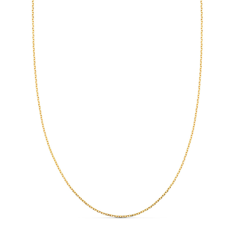 18K CADENA ORO AMARILLO FORZADA MACIZA ANCHO: 0.75 MM LARGO: 40CM