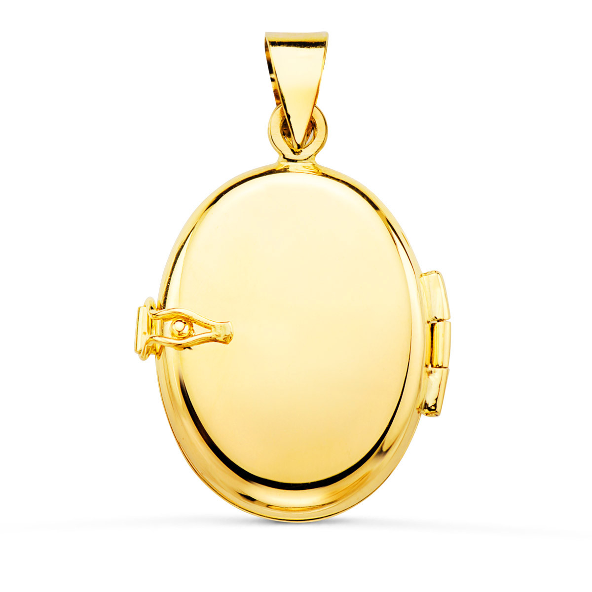 18K GUARDAPELO DIJE PORTAFOTOS OVAL ORO AMARILLO LABRADO. 26X21 MM