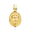 18K COLGANTE ORO AMARILLO ROSTRO VIRGEN DEL ROCIO  26 X 18 MM
