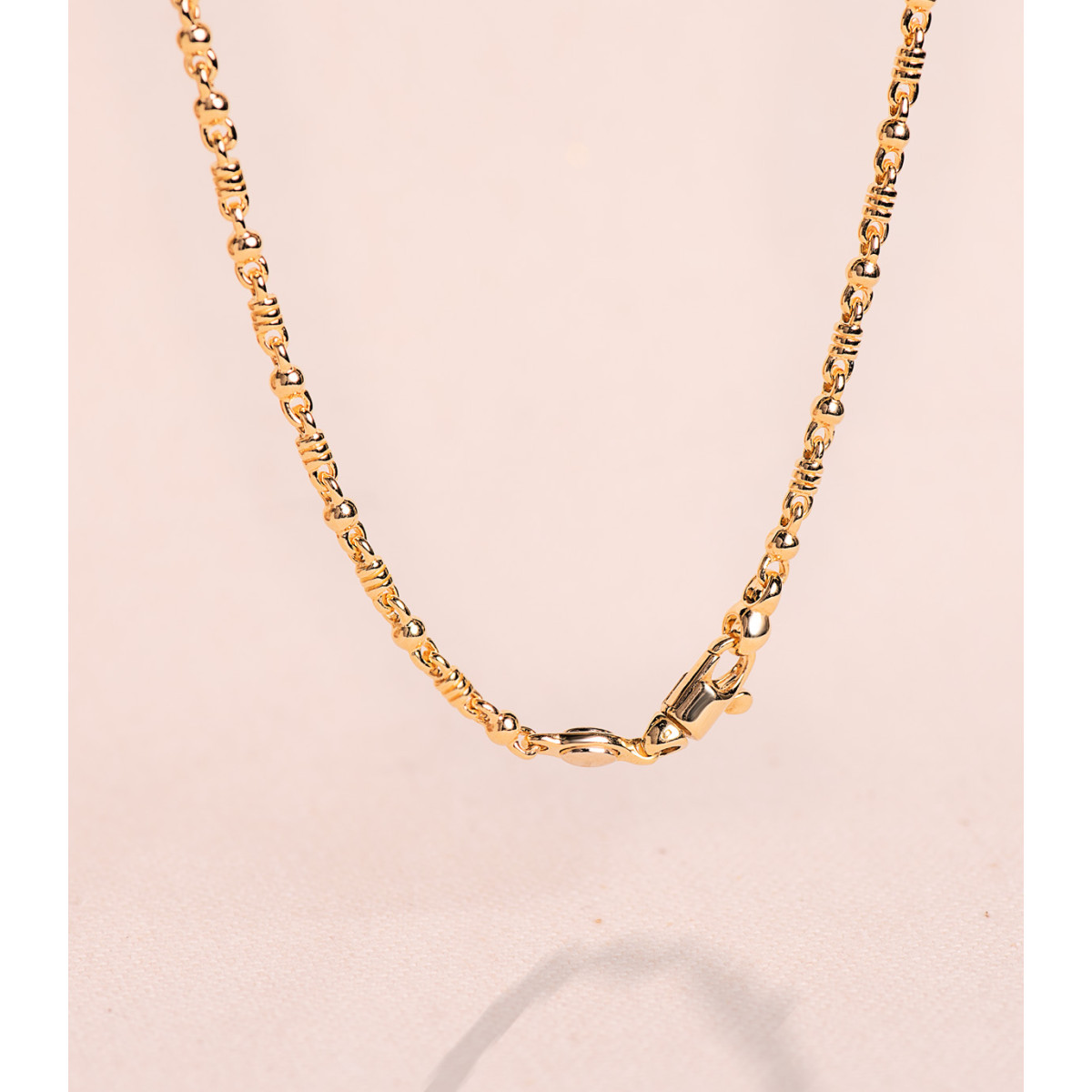 18K CADENA ORO AMARILLO MACIZA BOLA Y DETALLE BRILLO. ANCHO: 2,7 MM LARGO: 60CM