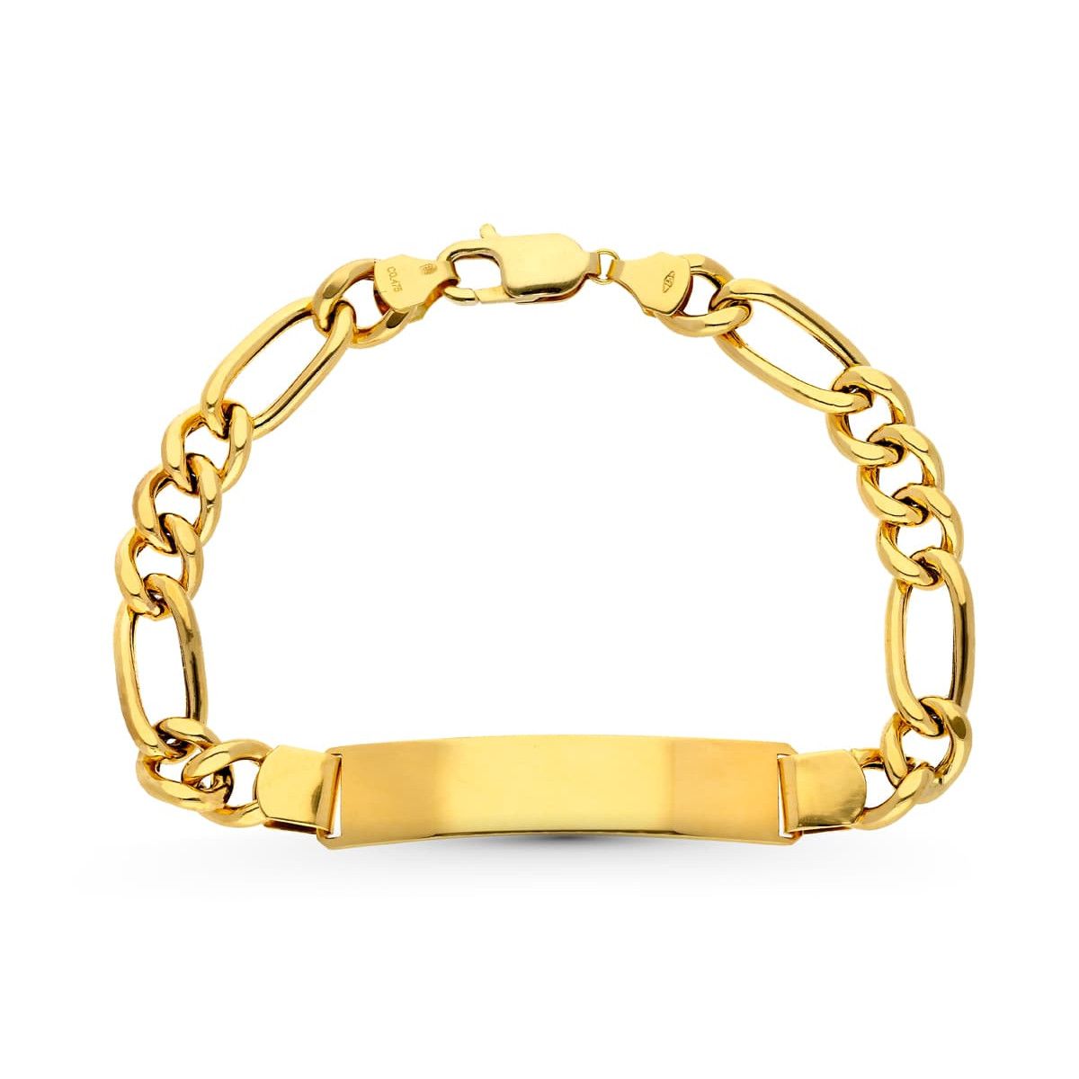 18K PULSERA ESCLAVA ORO AMARILLO CARTIER HUECA ANCHO: 8MM. LARGO: 21,5 CM  PLACA CHAPA: 45X10MM