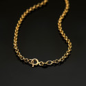18K CADENA ORO AMARILLO ROLO HUECA LIGERA ANCHO: 2.5MM LARGO: 45CM CIERRE REASA