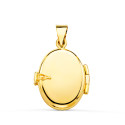 18K GUARDAPELO DIJE PORTAFOTOS OVAL ORO AMARILLO LABRADO. 18X14 MM