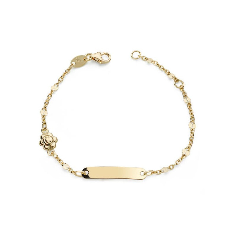 18K PULSERA ESCLAVA ORO AMARILLO MOTIVO SOL 14CM