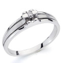 18K SORTIJA ORO BLANCO Y DIAMANTE NATURAL  0.042  QTS. ANCHO: 5MM
