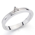 18K SORTIJA ORO BLANCO Y DIAMANTE NATURAL  0.085 QTS. ANCHO: 4,5MM