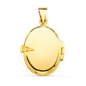 18K GUARDAPELO DIJE PORTAFOTOS OVAL ORO AMARILLO LABRADO. 24X17 MM