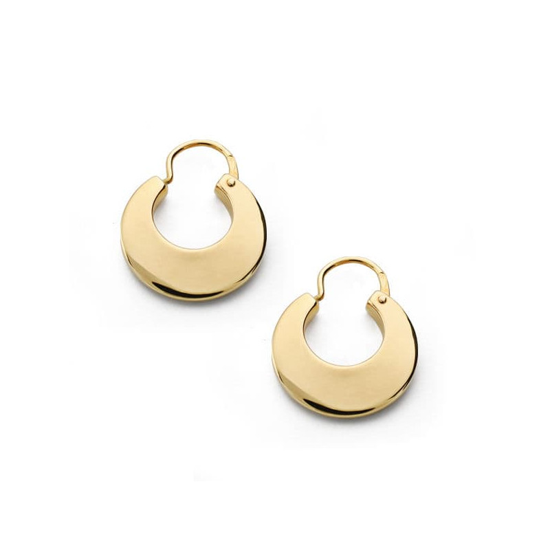 18K AROS ORO AMARILLO MANCHEGAS . 13 MM LISAS.