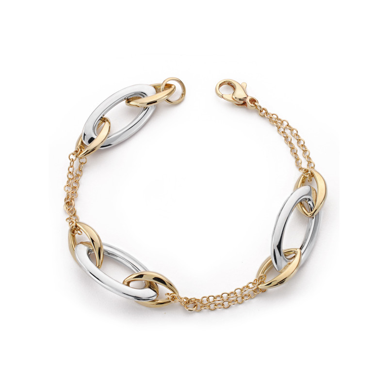 9K PULSERA ORO AMARILLO HUECA 19.5CM