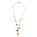 18K GARGANTILLA ORO BICOLOR ESTRELLAS