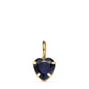 18K COLGANTE ORO AMARILLO CORAZON PIEDRA COLOR AZUL 6 X 6 MM.