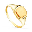 18K SELLO ORO AMARILLO MACIZO SIN FORRAR OCTOGONAL. ZONA DE GRABADO: 8X8 MM