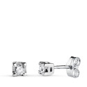 18K PENDIENTES ORO BLANCO DIAMANTES LABORATORIO TALLA BRILLANTE 2,75 MM 0,20 QTS VS2-G. MEDIDA: 3,5X3,5 MM. PRESION