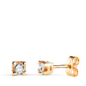 18K PENDIENTES ORO AMARILLO DIAMANTES LABORATORIO TALLA BRILLANTE 2,75 MM 0,20 QTS VS2-G. MEDIDA: 3,5X3,5 MM. PRESION