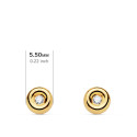 18K PENDIENTES CHATON ORO AMARILLO DIAMANTES LABORATORIO 0,040 QTS VS2-G. MEDIDA: 5,5 X 5,5 MM. CIERRE PRESION