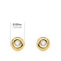 18K PENDIENTES CHATON ORO AMARILLO DIAMANTES LABORATORIO 0,100 QTS VS2-G. MEDIDA: 6 X 6 MM. CIERRE PRESION