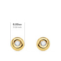 18K PENDIENTES CHATON ORO AMARILLO DIAMANTES LABORATORIO 0,140 QTS VS2-G. MEDIDA: 5,5 X 5,5 MM. CIERRE PRESION
