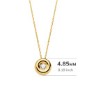 18K GARGANTILLA ORO AMARILLO CHATON 4,85 MM DIAMANTE LABORATORIO 1,50MM 0,015 QTS. G-VS2 CADENA 42CM
