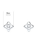 18K PENDIENTES ORO BLANCO ESTRELLA DIAMANTES LABORATORIO 0,100 QT VS2-G. MEDIDA: 6X6 MM. CIERRE PRESION