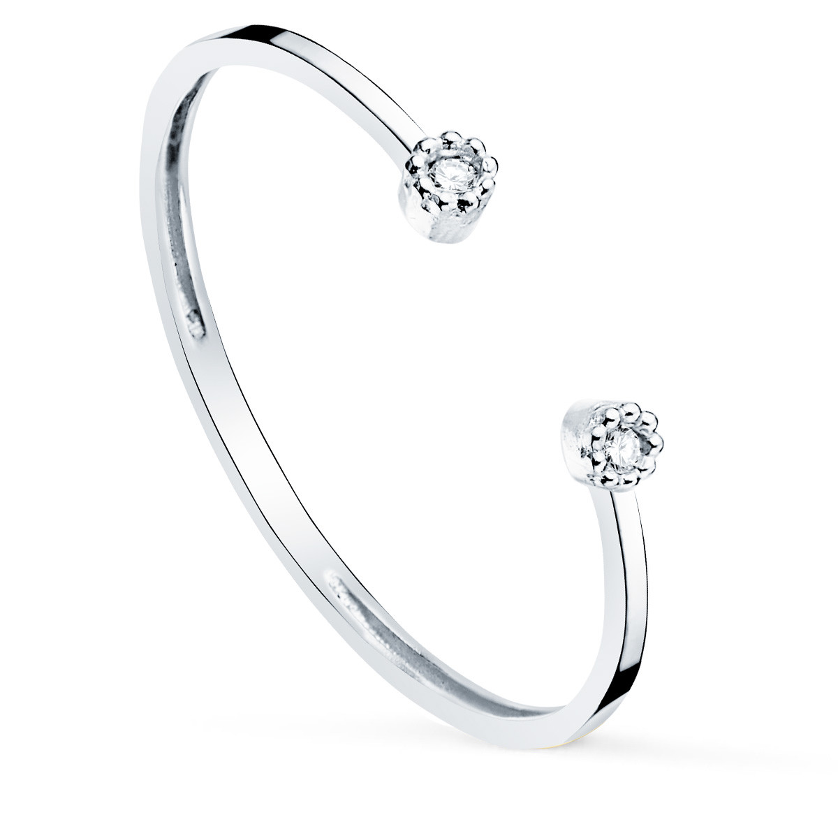 18K SORTIJA ORO BLANCO DIAMANTES DE LABORATORIO 0,0160 QTS. VS2-G CUERPO 1,10 MM