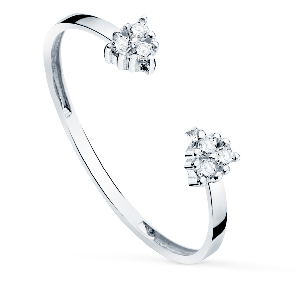 18K SORTIJA ORO BLANCO DIAMANTES DE LABORATORIO 0,0480 QTS. VS2-G CUERPO 1,10 MM