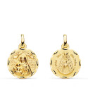 18K MEDALLA ORO AMARILLO ESCAPULARIO ORO AMARILLO VIRGEN DE LA CINTA Y VIRGEN DEL ROCIO 16 MM