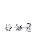 18K PENDIENTES ORO BLANCO DIAMANTES LABORATORIO TALLA BRILLANTE 3,8 MM 0,400 QTS. VS1-G. 4,5X4,5 MM CIERRE PRESION
