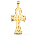 18K CRUZ DE LA VIDA EGIPCIA ORO AMARILLO BRILLO 34 X 18 MM . AMULETO EGIPCIO ANKH