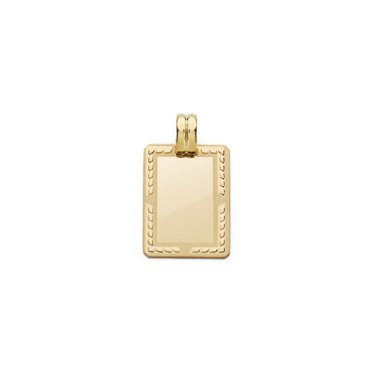 18K PLACA CHAPA ORO AMARILLO RECTANGULAR. 24X17 MM