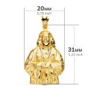 18K COLGANTE MEDALLA  SILUETA CRISTO MEDINACELLI ORO AMARILLO 31X20 MM