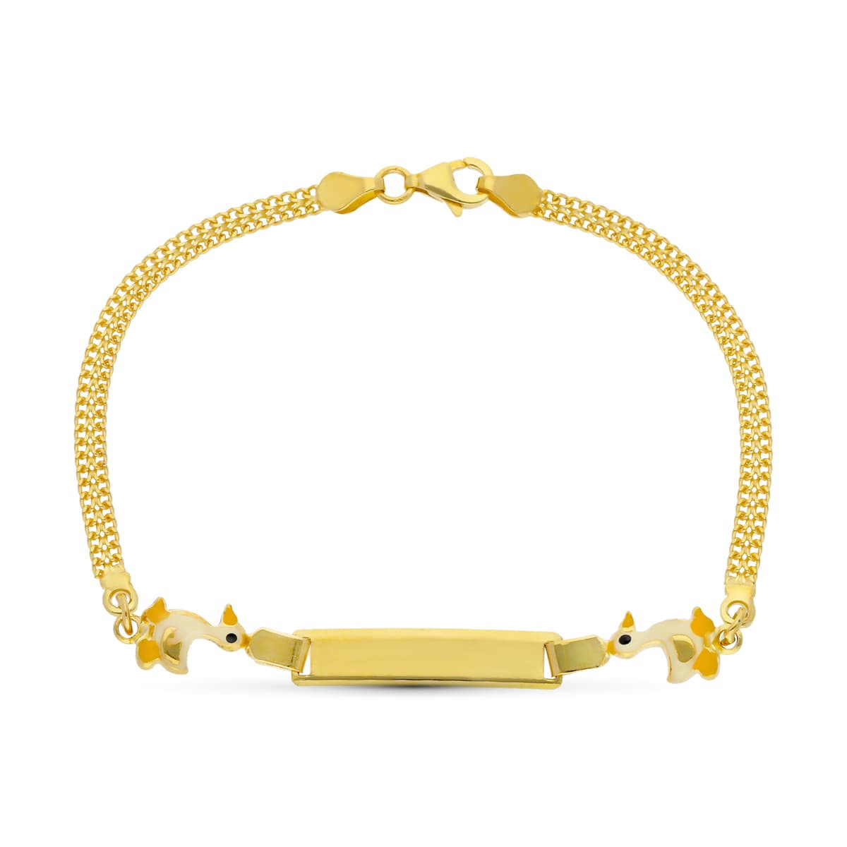 18K ESCLAVA ORO AMARILLO PATITOS 16CM