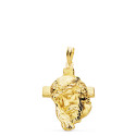 18K COLGANTE ORO AMARILLO CABEZA DE CRISTO  CON CRUZ. 26X18 MM 2.40 GRS