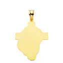 18K COLGANTE ORO AMARILLO CABEZA DE CRISTO CON CRUZ 35X25 MM