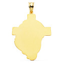 18K COLGANTE ORO AMARILLO CABEZA DE CRISTO  CON CRUZ TALLADA 40X30 MM
