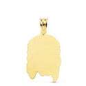 18K COLGANTE COLGANTE ORO AMARILLO CABEZA DE CRISTO 26X16 MM